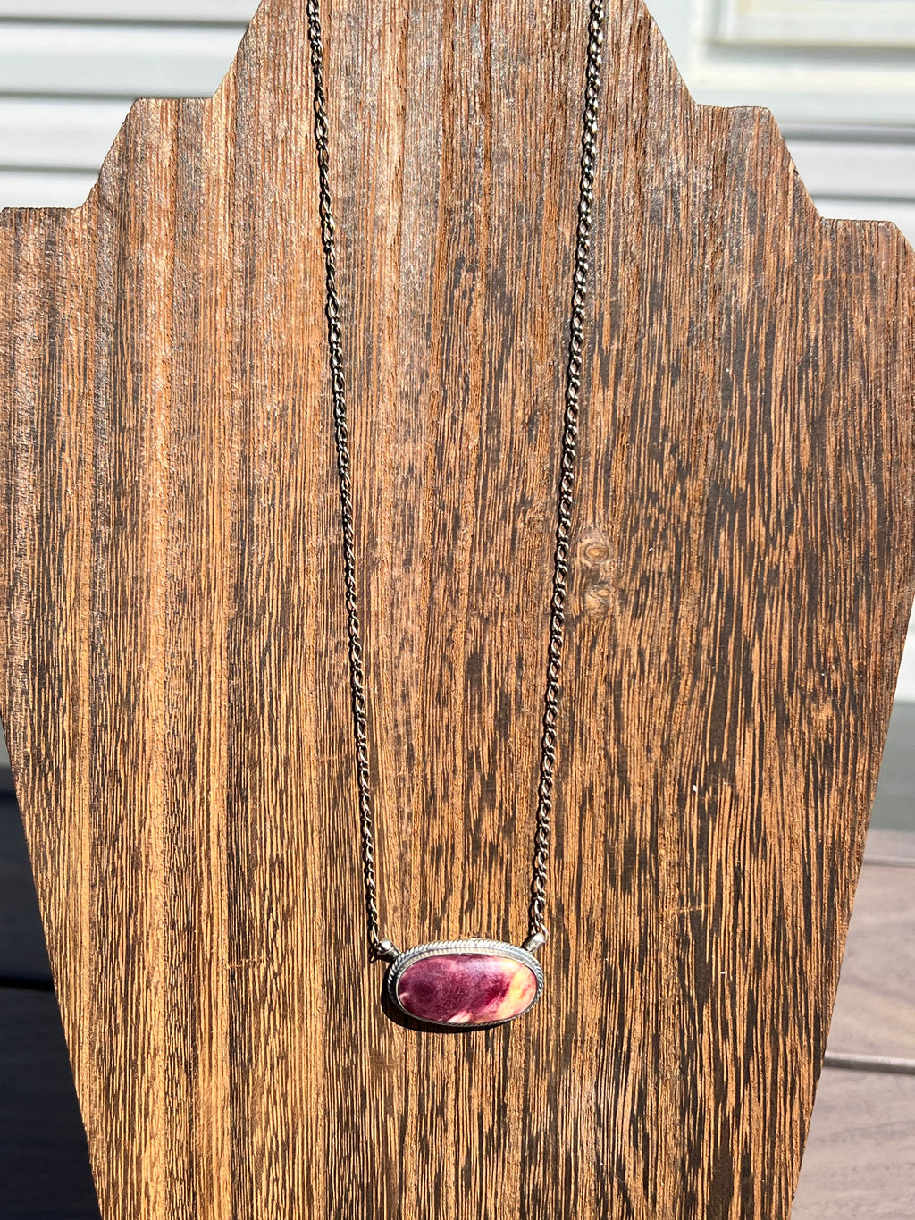 Purple Sunset Bar Necklace