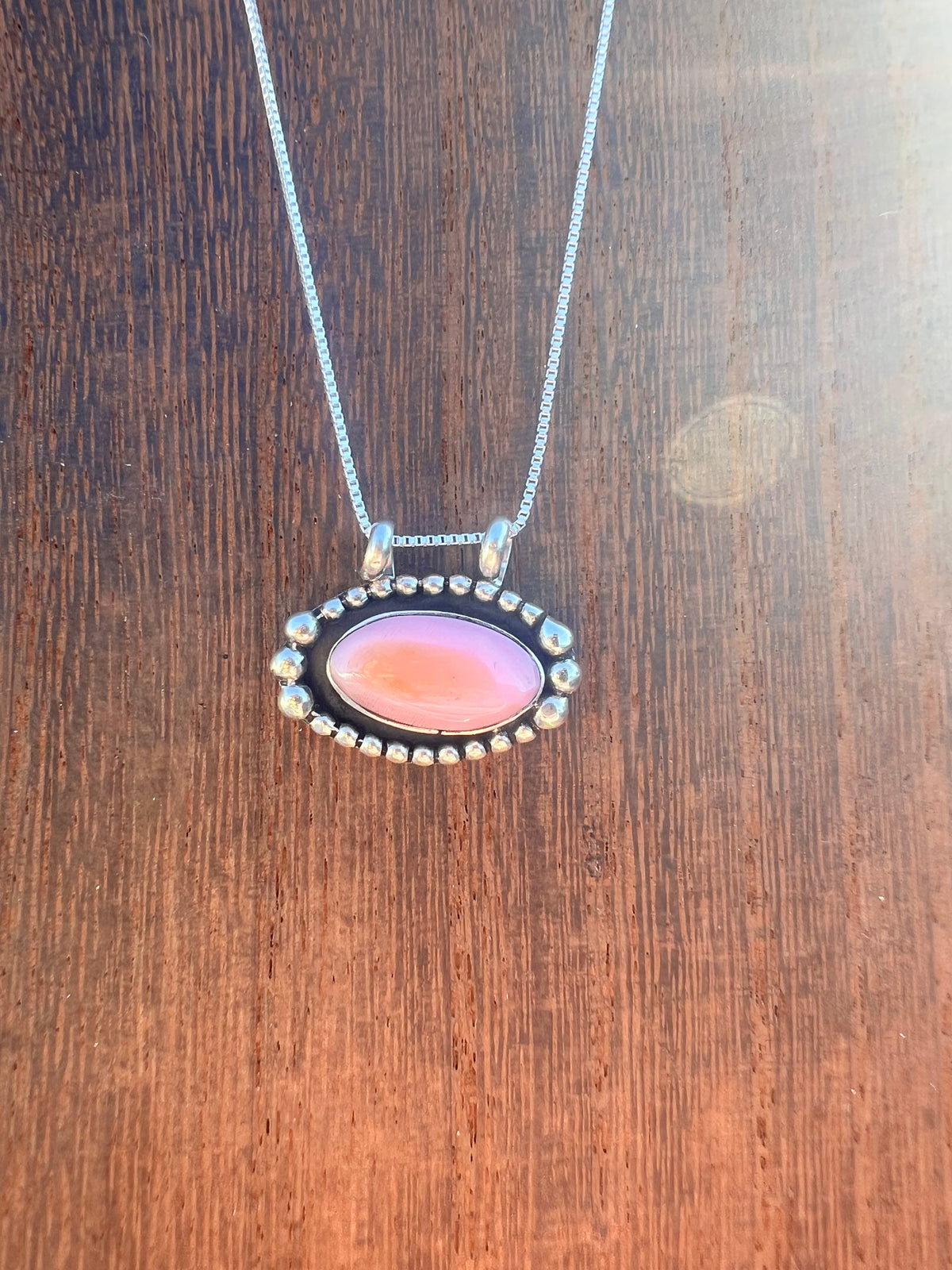 Dainty Pink Conch Necklace