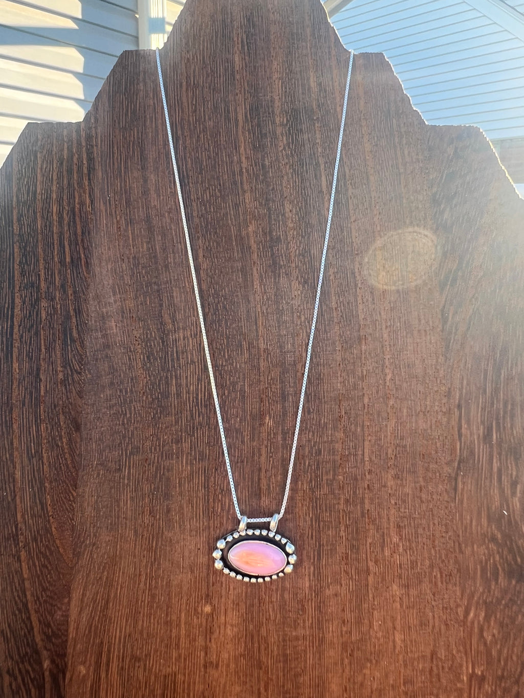 Dainty Pink Conch Necklace